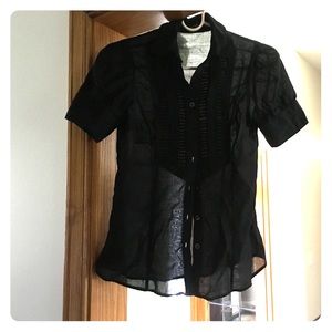 Black button up blouse